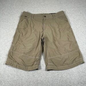 Kuhl Renegade Cargo Shorts Mens Size 38 Khaki Outdoor Hiking Lightweight Casual‎